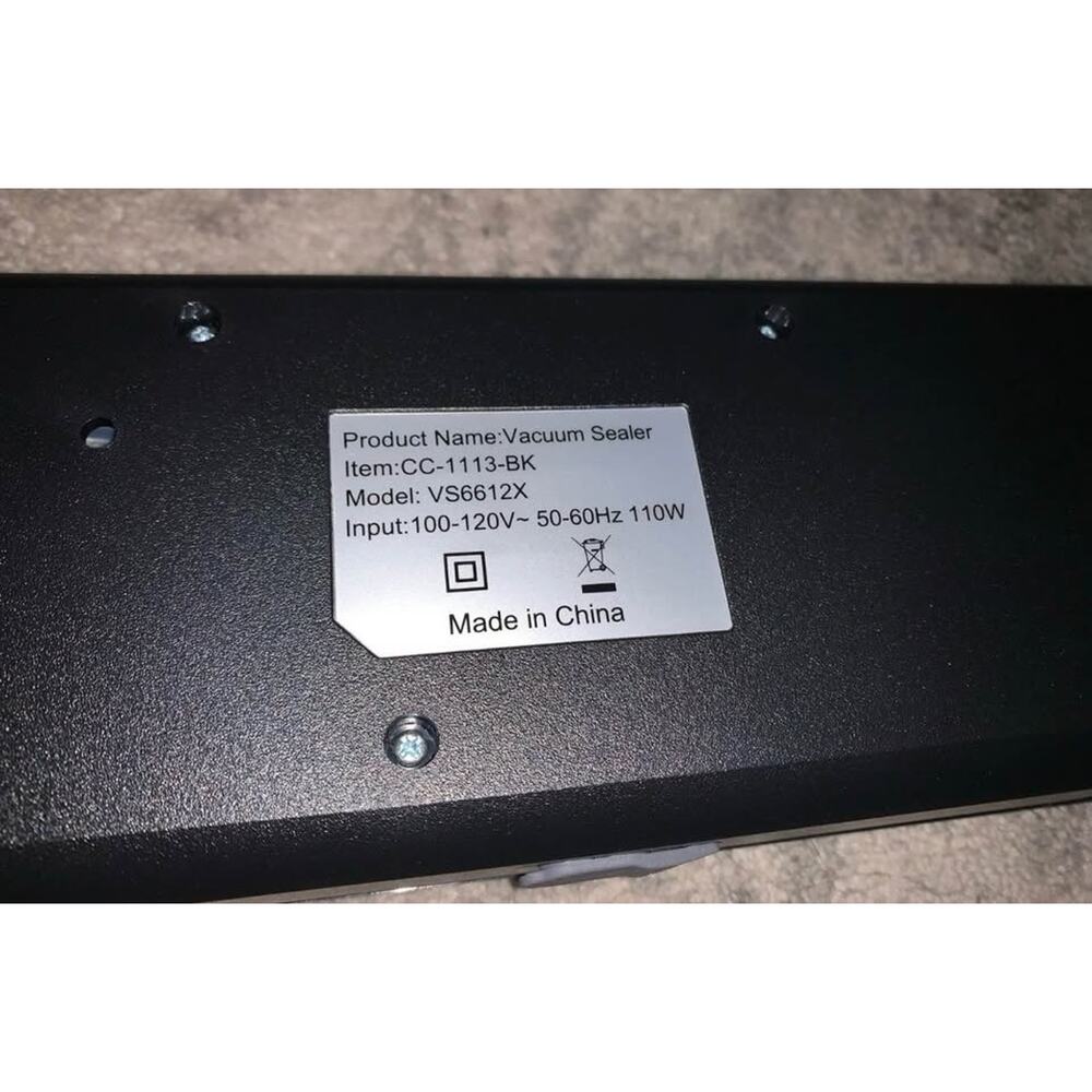 Chef's Counter Electric Vacuum Sealer CC-1113-BK - Picture 7 of 8